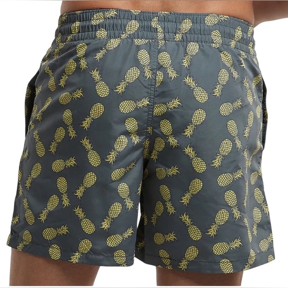 Le Club New Pineapple Gray Swim Trunks Size XL - Picture 2 of 7